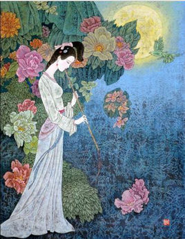 擅长油画,工笔重彩,壁画.张洪赞 (1944.5-) 辽宁灯塔人.