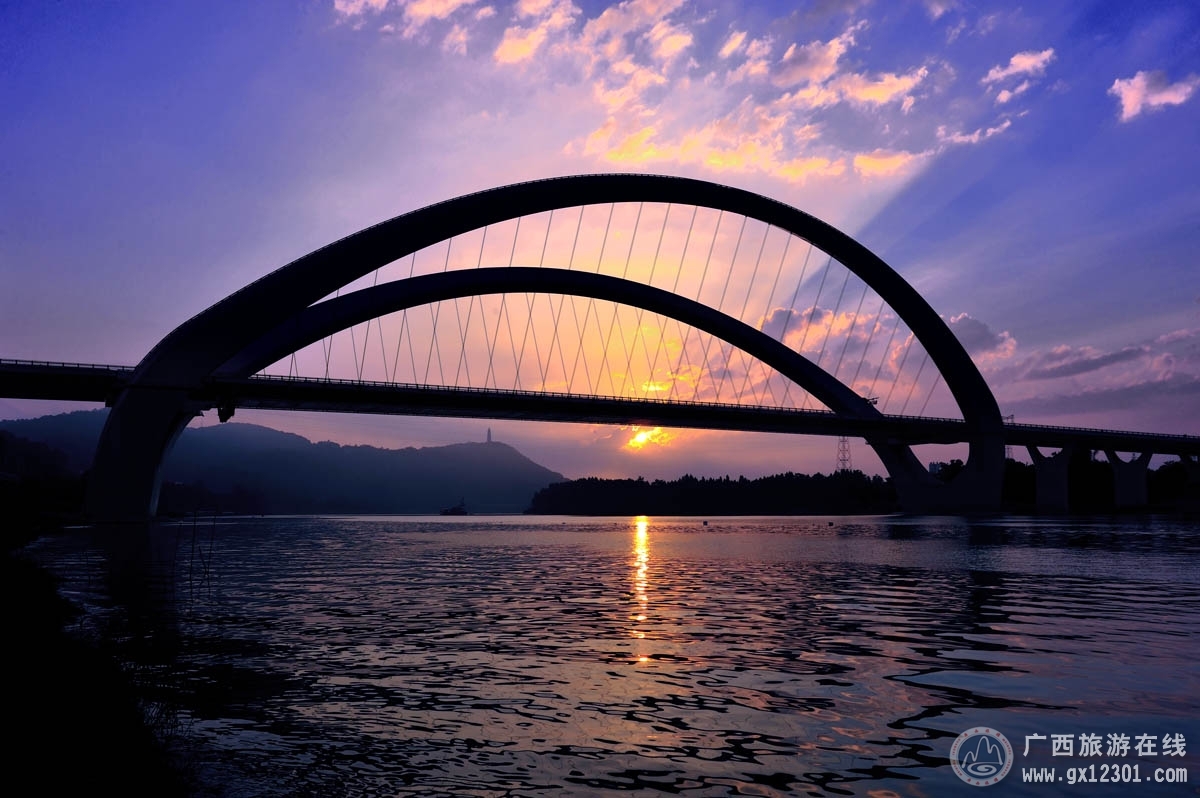 【日出看南宁大桥（顺光）摄影图片】桥头风光摄影_往南飞_太平洋电脑网摄影部落