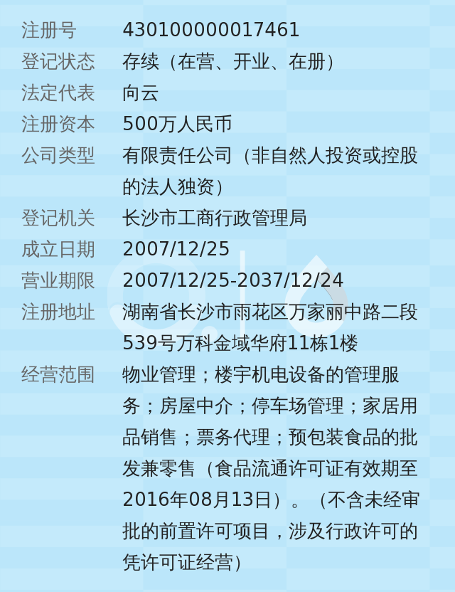长沙市万科物业服务有限公司