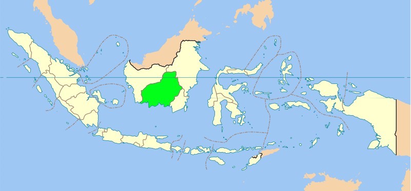 中加里曼丹省地图图片