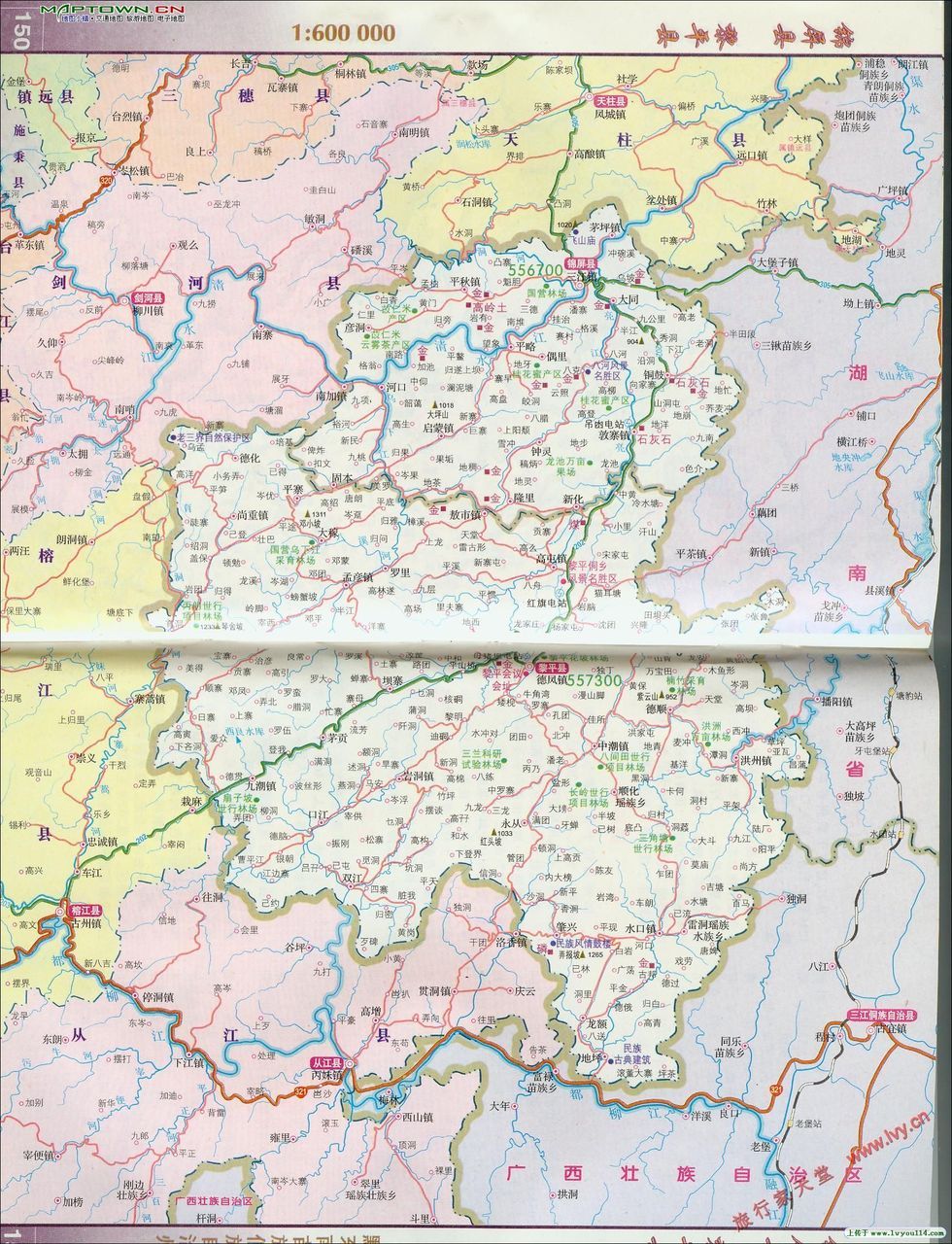 依黔面楚,东界湖南省靖州县,南邻黎平县,西毗剑河县,北抵天柱县