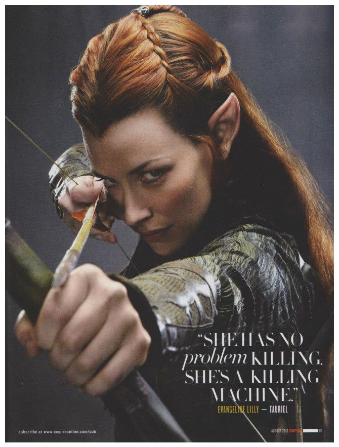 (其他人物相关)塔瑞尔(tauriel),中土大陆幽暗密林中的西尔凡精灵,在