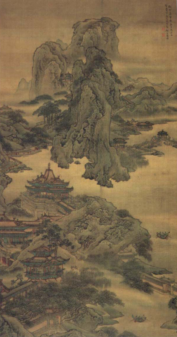 清袁耀阿房宫图