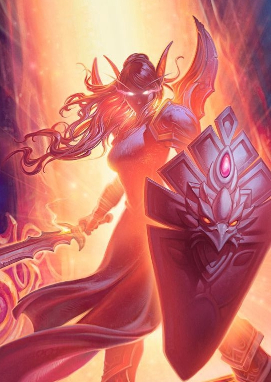 系列中的一个角色,她曾是一名高等精灵牧师,现在是血骑士的领袖