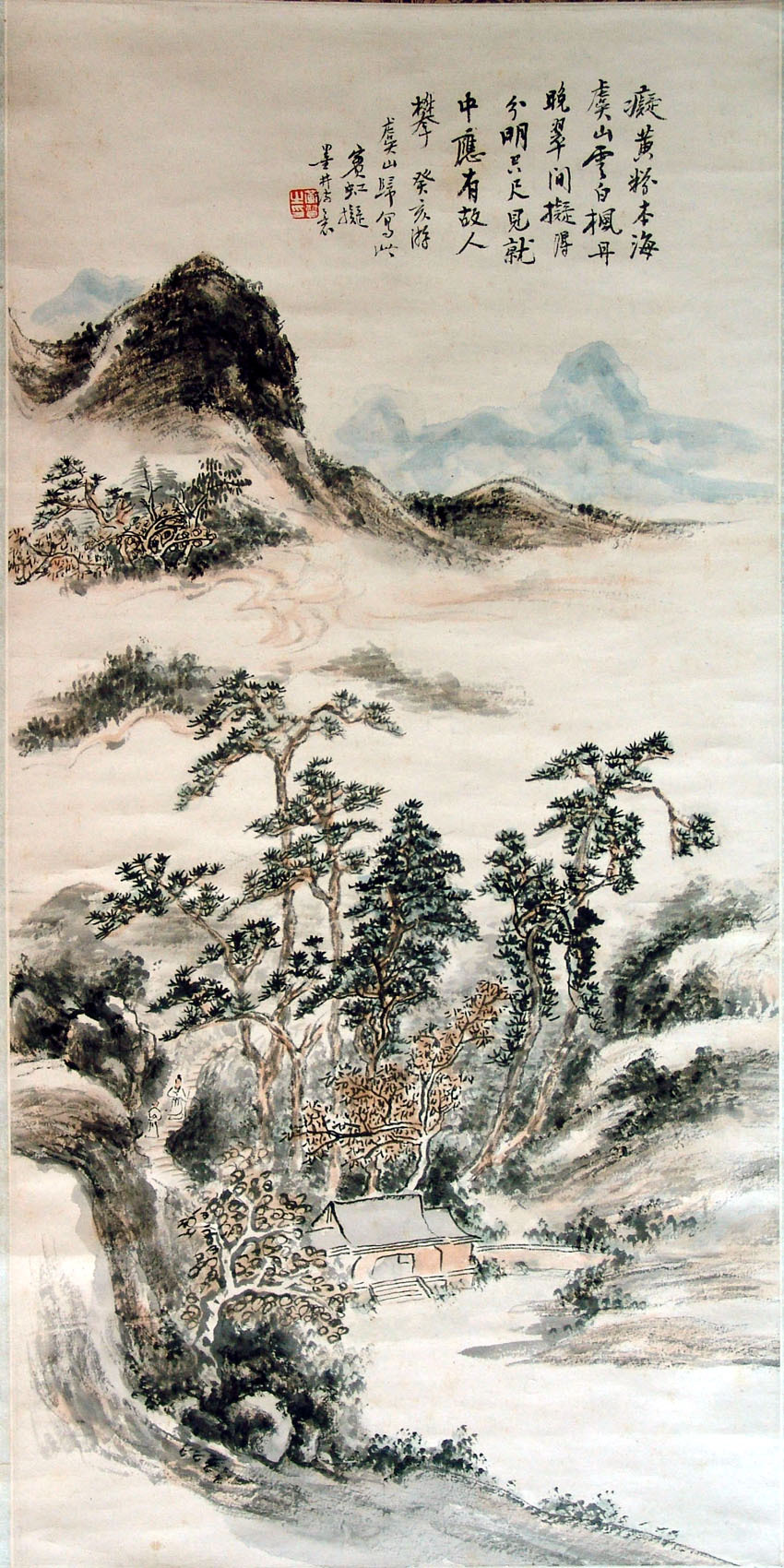 虞山图(商标)1923年创作的此幅《虞山图》具有鲜明的文化山水画特征