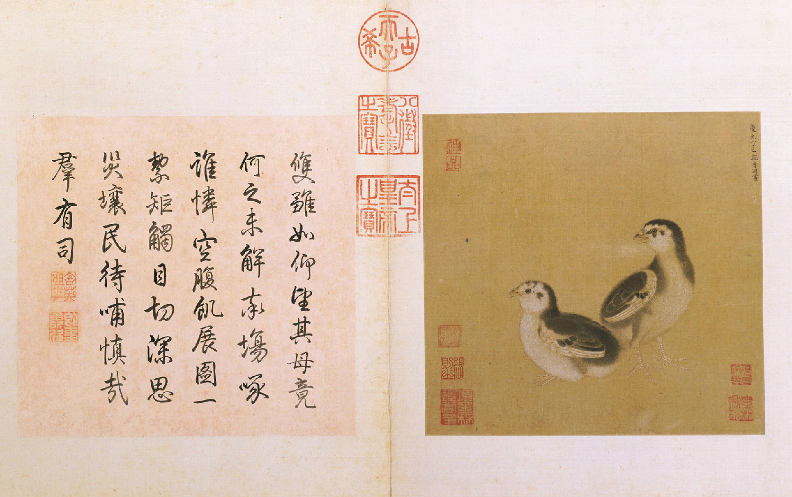 宋李迪鸡雏待饲图页(文化遗产)