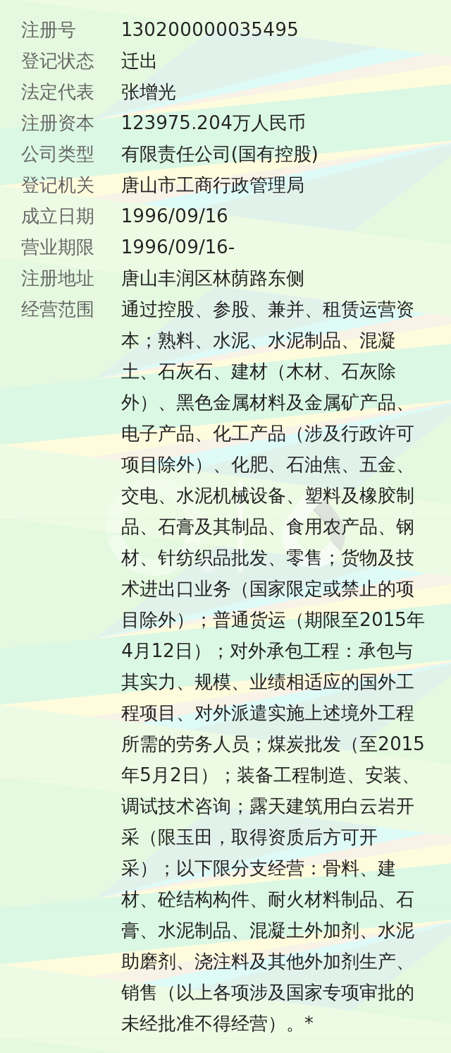 冀东发展集团有限责任公司