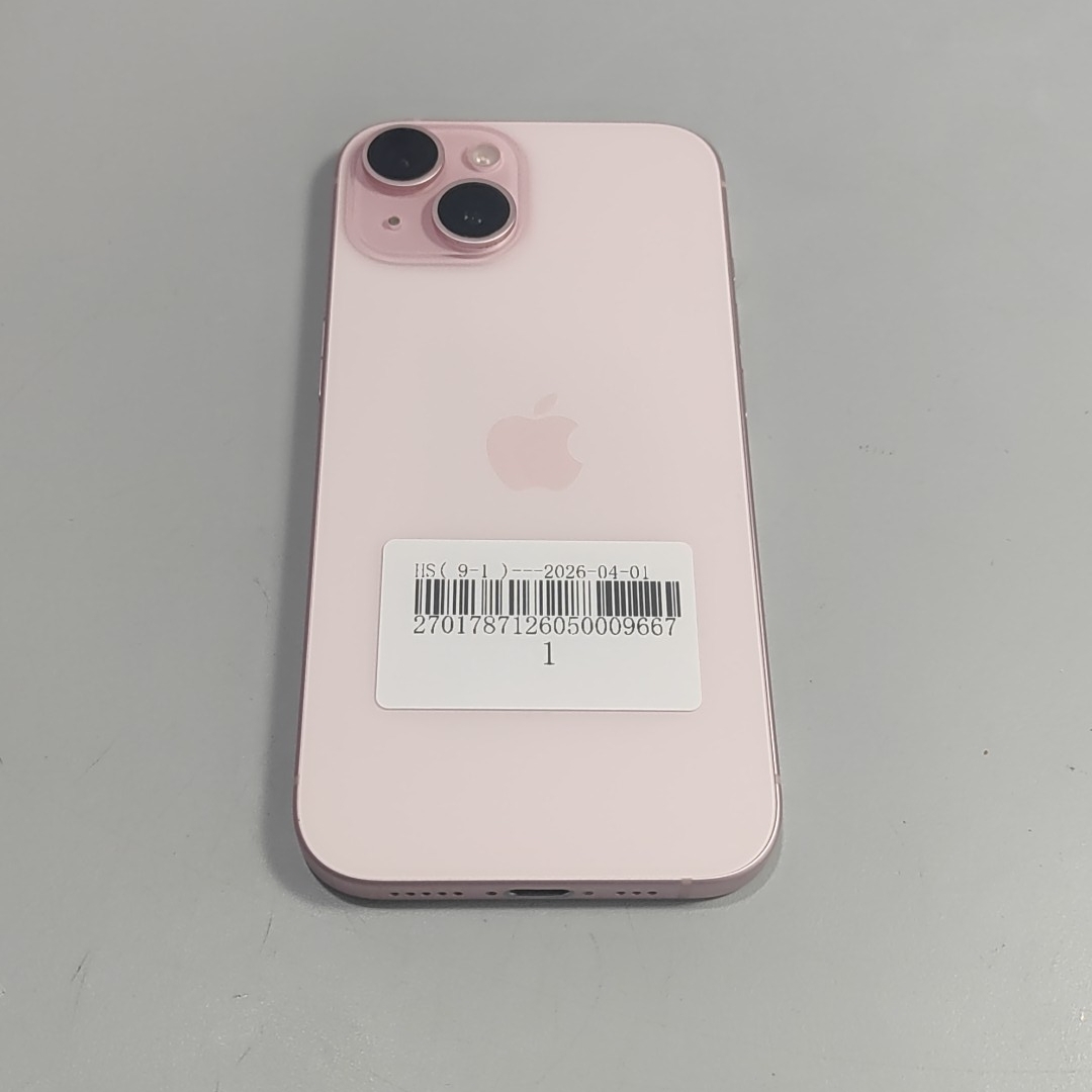 苹果【iPhone 15】5G全网通 粉色 128G 国行 9成新 